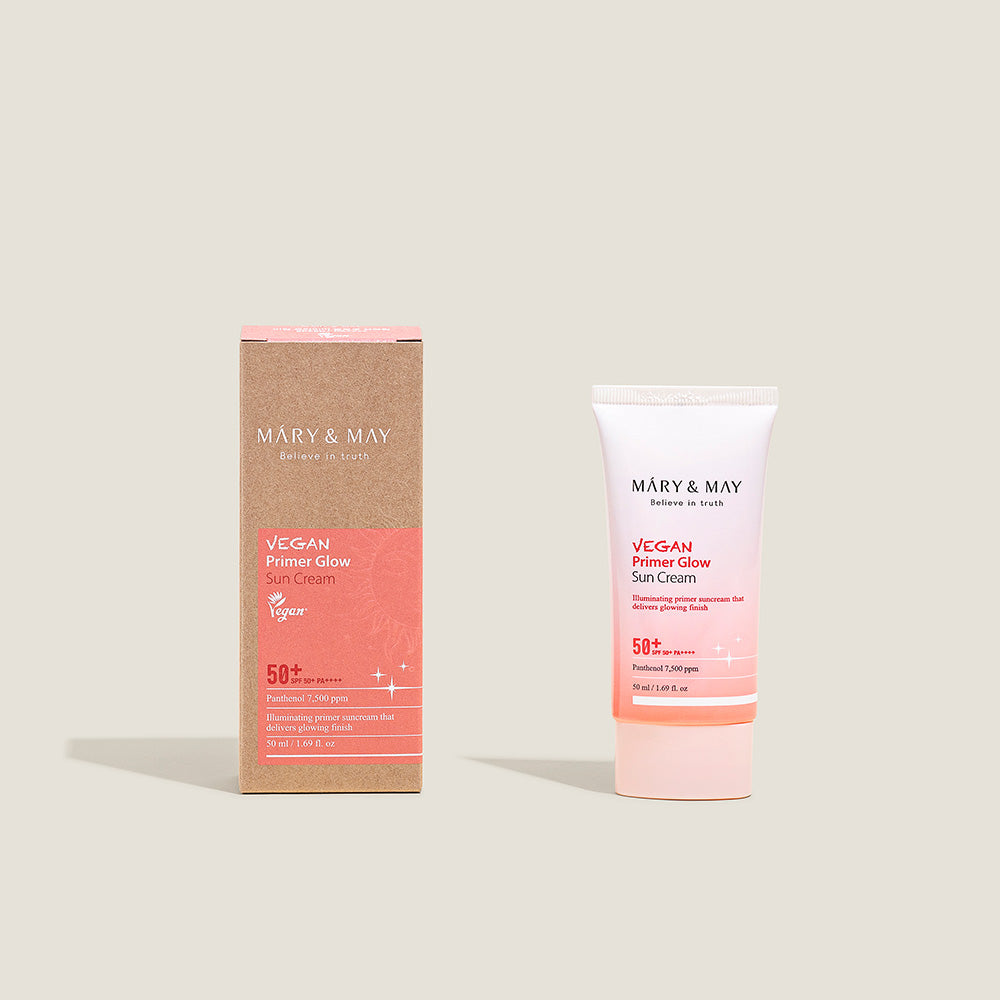 [MARY & MAY] Vegan Primer Glow Sun Cream SPF50+ PA++++ 50ml - Skynkorea
