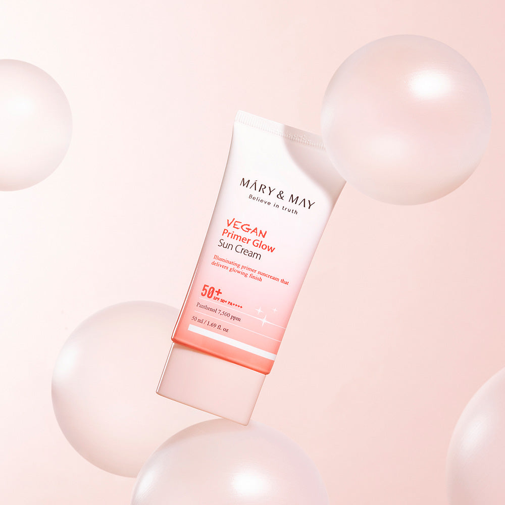 [MARY & MAY] Vegan Primer Glow Sun Cream SPF50+ PA++++ 50ml - Skynkorea