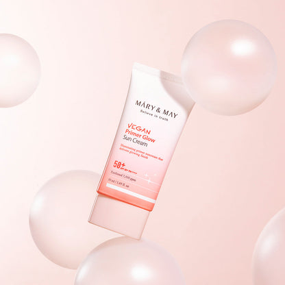 [MARY & MAY] Vegan Primer Glow Sun Cream SPF50+ PA++++ 50ml - Skynkorea