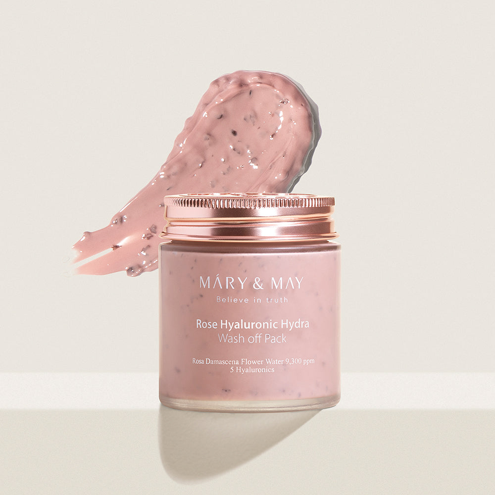 [MARY & MAY] Vegan Rose Hyaluronic Hydra Wash off Pack 125g - Skynkorea