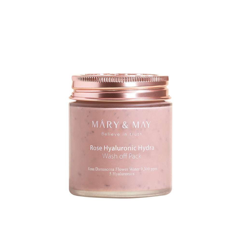 [MARY & MAY] Vegan Rose Hyaluronic Hydra Wash off Pack 125g - Skynkorea