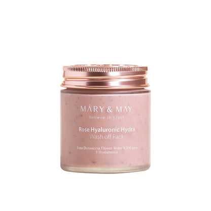 [MARY & MAY] Vegan Rose Hyaluronic Hydra Wash off Pack 125g - Skynkorea