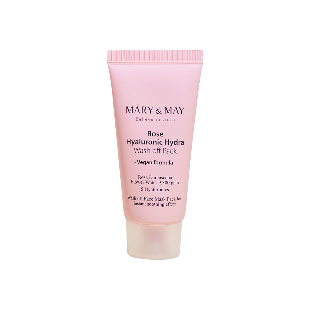 [MARY & MAY] Vegan Rose Hyaluronic Hydra Wash off Pack 30g - Skynkorea