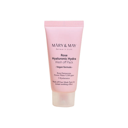 [MARY & MAY] Vegan Rose Hyaluronic Hydra Wash off Pack 30g - Skynkorea