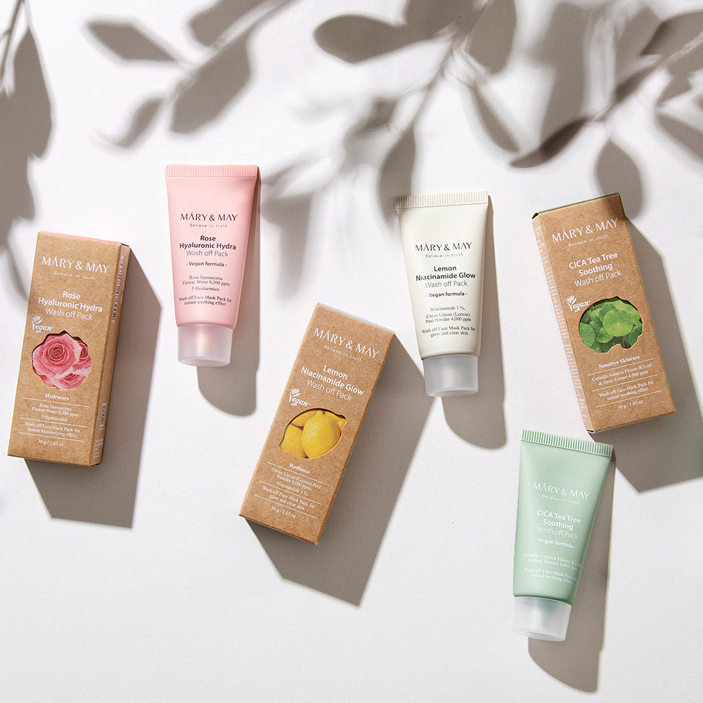 [MARY & MAY] Vegan Wash Off Mask Mini Gift Set (30g x 5) - Skynkorea