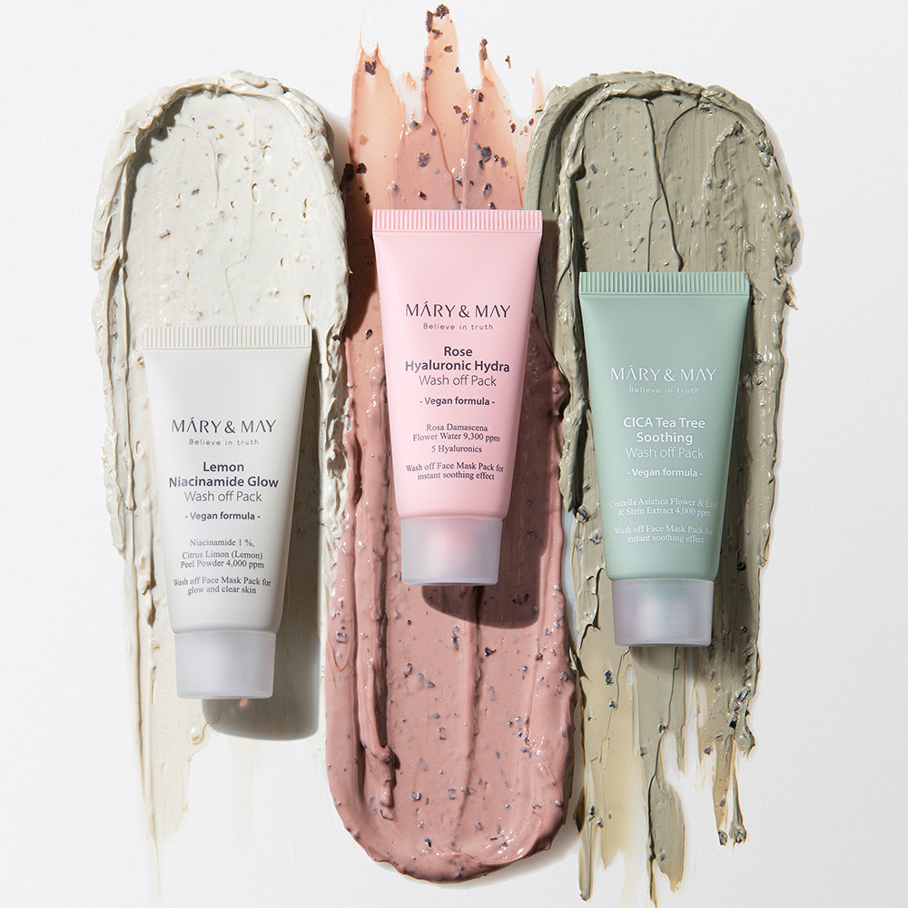 [MARY & MAY] Vegan Wash Off Mask Mini Gift Set (30g x 5) - Skynkorea