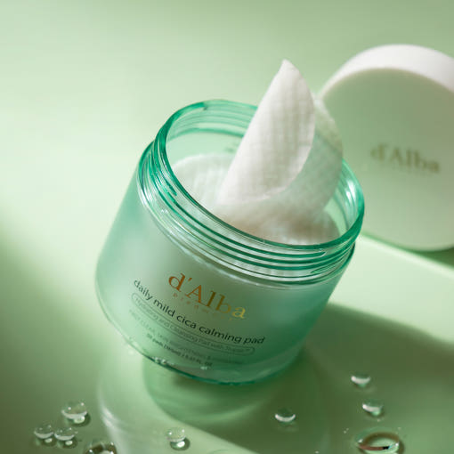 d'Alba Daily Mild Cica Calming Pad 165ml (50ea) - Skynkorea