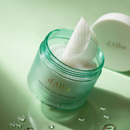 d'Alba Daily Mild Cica Calming Pad 165ml (50ea) - Skynkorea