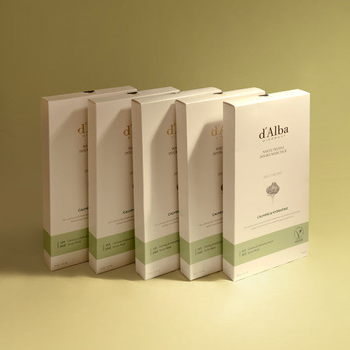 d'Alba White Truffle Double Mask Pack [Calming/Hydrating] 34.5g X 20ea - Skynkorea
