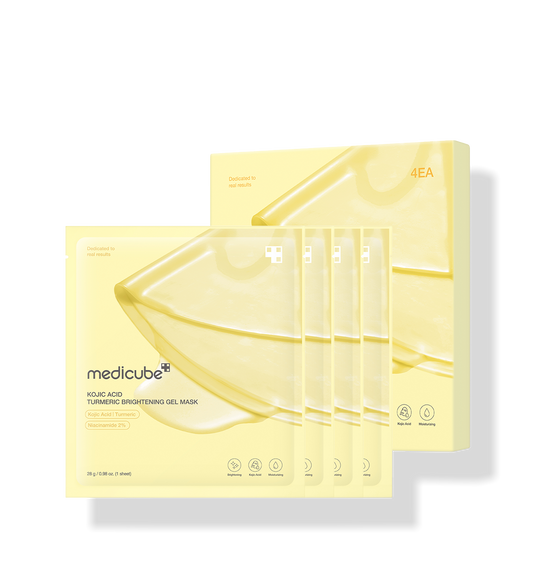 medicube Kojic Acid Turmeric Brightening Gel Mask 28g*4ea - Skynkorea