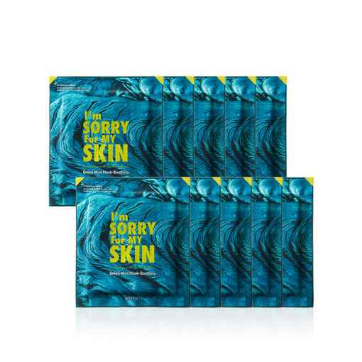 [I'm Sorry For My Skin] Green Mud Mask - Soothing 18g*10ea - Skynkorea