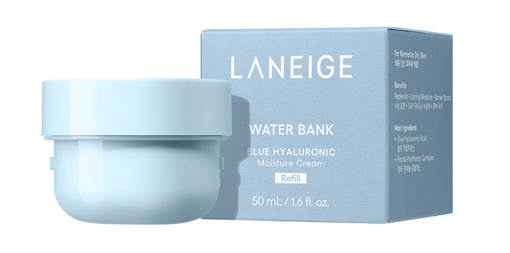 LANEIGE Water Bank Blue Hyaluronic Cream Moisturizer (Refill) 50ml - Skynkorea