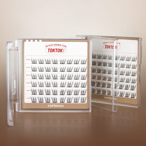 CORINGCO Toktok-Hara No Glue Eyelash (48pcs ,54pcs, 90pcs) (4 Types) - Skynkorea