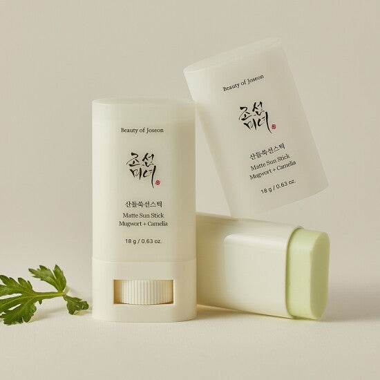 [Beauty of Joseon] Matte sun stick : Mugwort + Camelia 18g (SPF50+ PA++++) X 2EA [DOUBLE SET] - Skynkorea