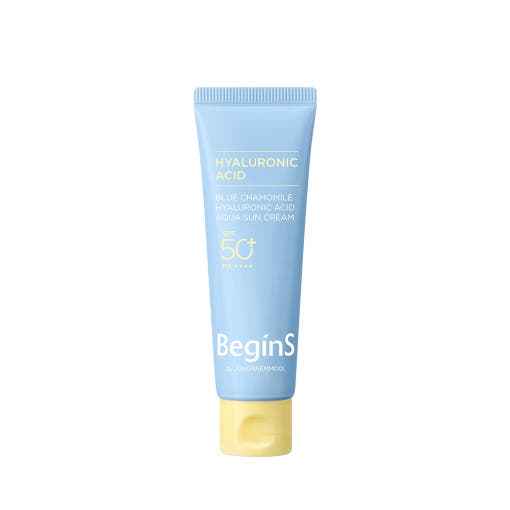 JUNGSAEMMOOL Blue Chamomile Hyaluronic Acid Aqua Sun Cream SPF 50+ PA++++ 50ml - Skynkorea