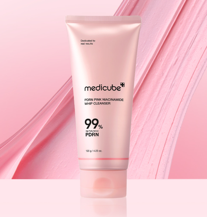 medicube pdrn pink niacinamide whip cleanser 120g - Skynkorea