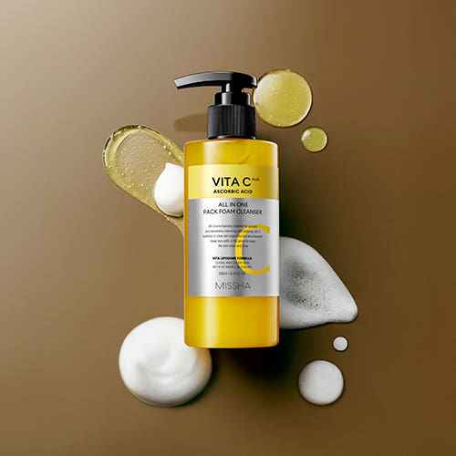 MISSHA Vita C Plus All In One Pack Foam Cleanser 200ml - Skynkorea