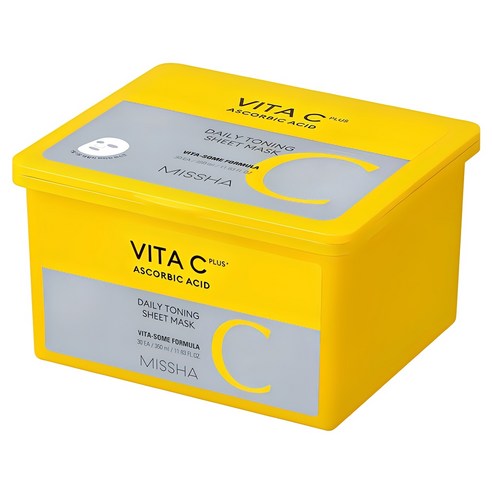 MISSHA Vita C Plus Daily Toning Sheet Mask 350ml/30sheets - Skynkorea