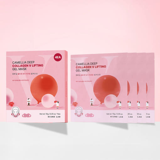 Round Lab Camellia Deep Collagen Firming Gel Mask Sheet 10g X 4ea - Skynkorea