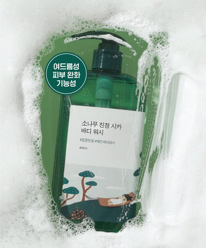 Round Lab Pine Calming Cica Body Wash 400ml - Skynkorea