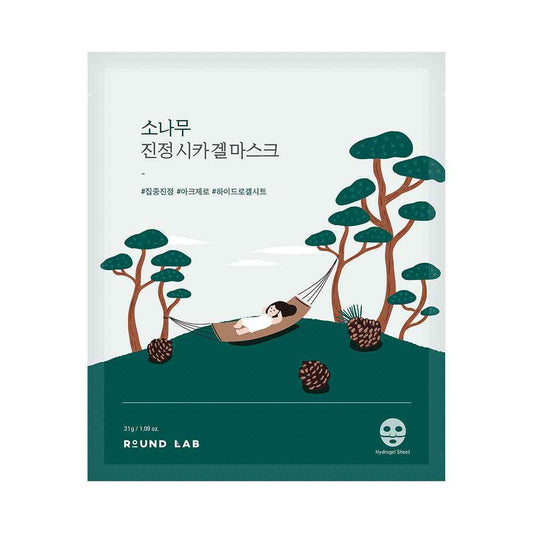Round Lab Pine Calming Cica Gel Mask 31g x 5ea - Skynkorea