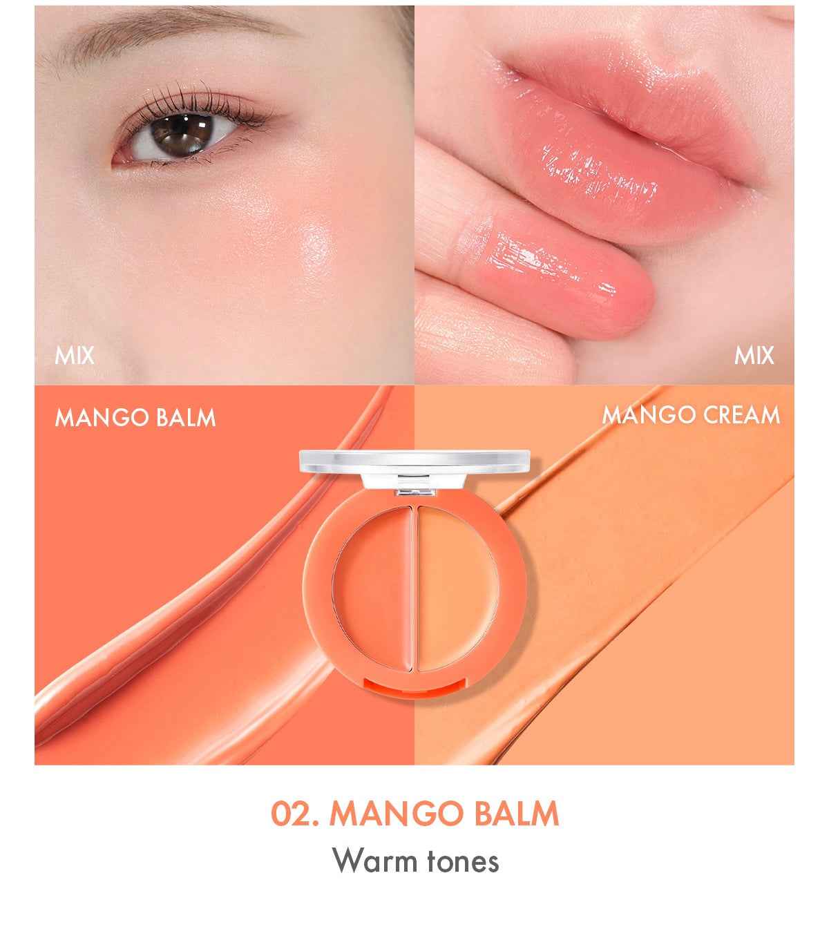 AMUSE Lip & Cheek Healthy Balm 3g (5 Colors) - Skynkorea