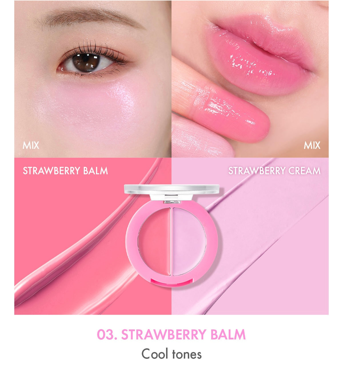 AMUSE Lip & Cheek Healthy Balm 3g (5 Colors) - Skynkorea
