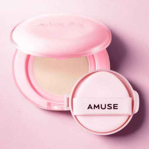 AMUSE Dew Power Vegan Cushion SPF 50+ PA++++ SET 15g + 15g(Refill) (4 Colors) - Skynkorea