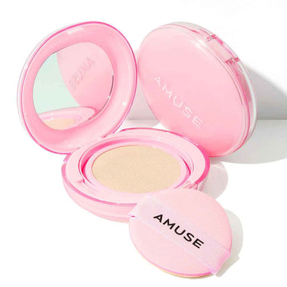 AMUSE Dew Power Vegan Cushion SPF 50+ PA++++ SET 15g + 15g(Refill) (4 Colors) - Skynkorea