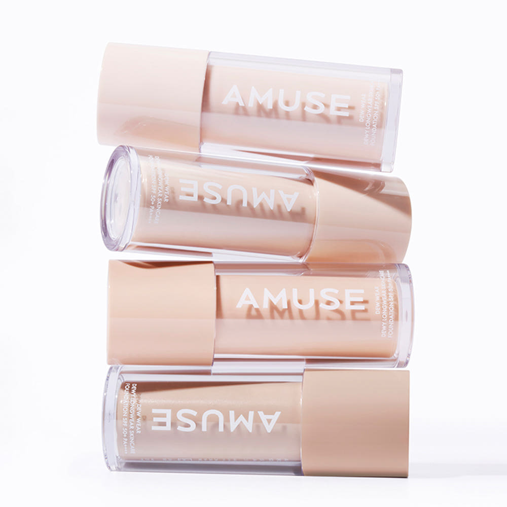 AMUSE Dew Wear Foundation SPF50+ PA++++ SET 35ml + 35ml(Refill) (4 Colors) - Skynkorea