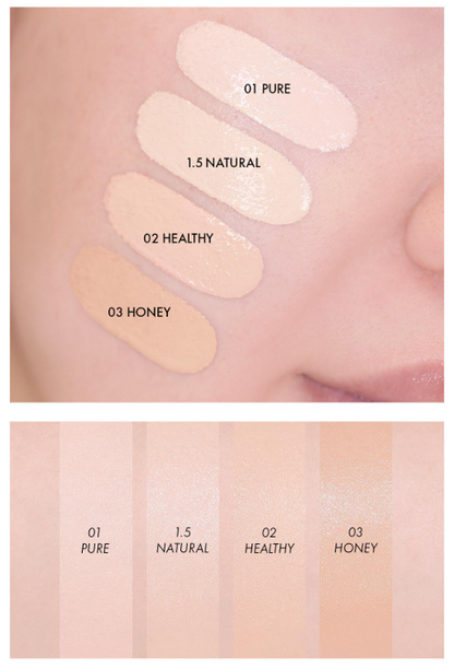 AMUSE Dew Wear Foundation SPF50+ PA++++ SET 35ml + 35ml(Refill) (4 Colors) - Skynkorea