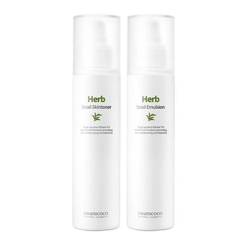 swanicoco Herb Snail Basic Set Skin Toner + Emulsion - Skynkorea