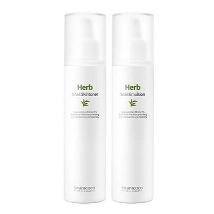 swanicoco Herb Snail Basic Set Skin Toner + Emulsion - Skynkorea